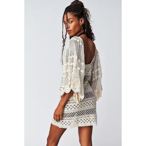 Free People Jen's Pirate Booty Crochet Mini Dress NWOT - Picture 4 of 5